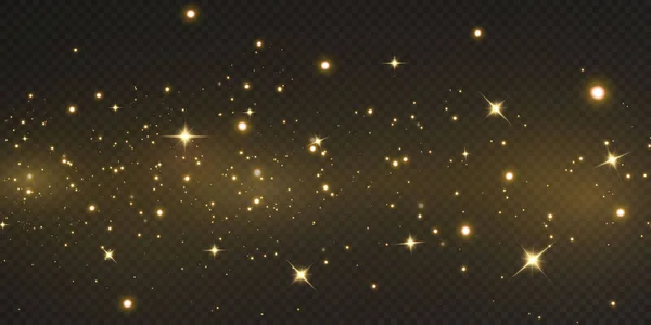 Navidad Estrellas Confeti Oro Están Cayendo Las Estrellas Brillantes Vuelan — Archivo Imágenes Vectoriales