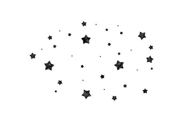 Navidad Estrellas Confeti Oro Están Cayendo Las Estrellas Brillantes Vuelan — Vector de stock