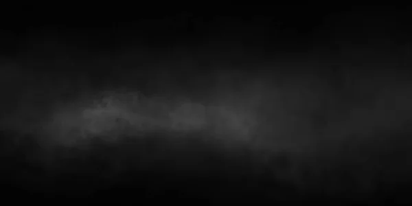 黒の透明な背景に自然な煙や霧の効果 ベクトル煙や霧 絶縁体 ベクターイラスト — ストックベクタ