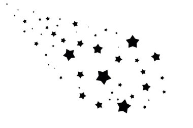 Parıltılı yıldız konfetileri. Hafif arkaplan. Beyaz soyut doku. Şenlik dekorasyonu. Yeni yıl Noel 'i. Zarif davet şablonu.