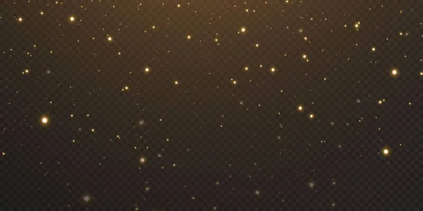 Estrellas Confeti Oro Navidad Están Cayendo Estrellas Brillantes Vuelan Través — Vector de stock