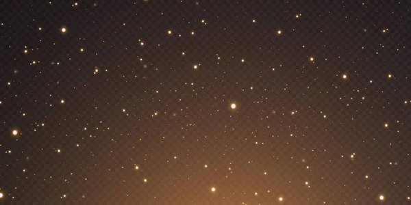 Weihnachtsgoldene Konfetti Sterne Fallen Leuchtende Sterne Fliegen Über Den Nachthimmel — Stockvektor
