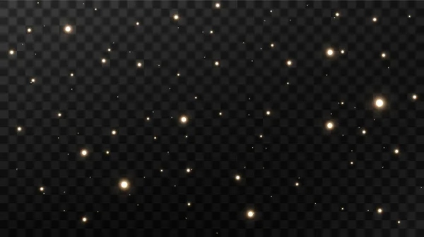 Estrellas Confeti Oro Navidad Están Cayendo Estrellas Brillantes Vuelan Través — Archivo Imágenes Vectoriales