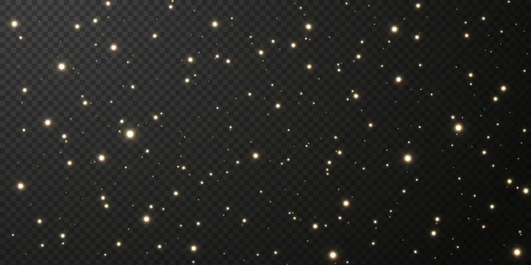 Estrellas Confeti Oro Navidad Están Cayendo Estrellas Brillantes Vuelan Través — Archivo Imágenes Vectoriales