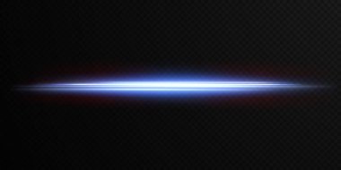 Vektör neon ışık setlerinin etkilerini tanıtmak. Parlak mavi soyut çizgi. Şeffaf mercek parlamasına uygun. Parlak ışık oyun tasarımı, afişler, posterler için kullanılabilir.