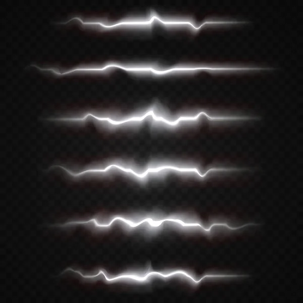 Pacote Flares Lente Horizontal Branca Raios Laser Raios Luz Horizontais —  Vetores de Stock