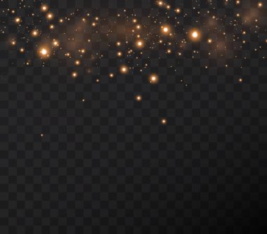 Noel altın konfeti yıldızları düşüyor..