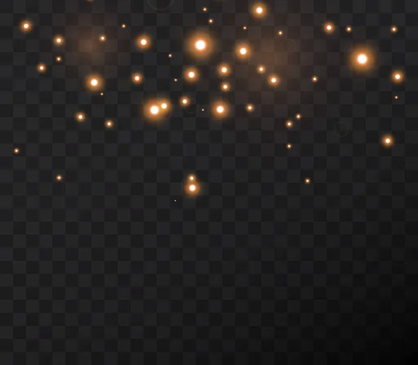 Les étoiles de confettis d'or de Noël tombent. — Image vectorielle