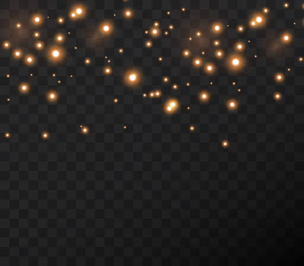 Estrellas de confeti de oro de Navidad están cayendo. — Vector de stock