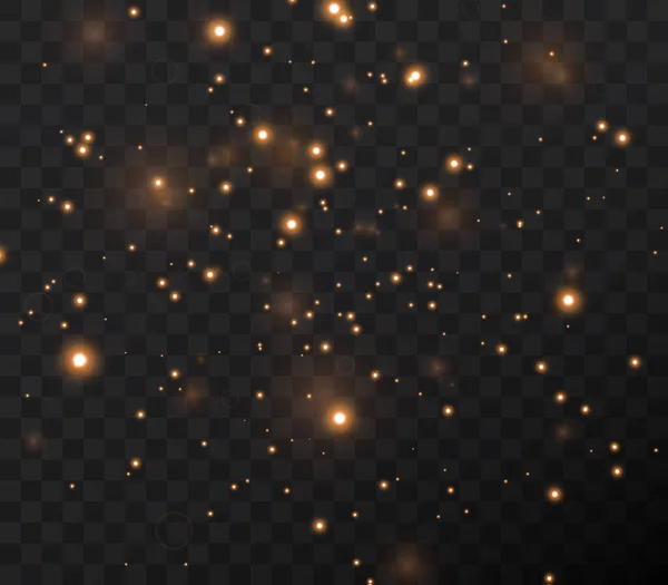 Christmas gold confetti stars are falling. — Stock Vector