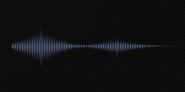 抽象的な青いデジタルイコライザー音の波のパターン要素のベクトル — ストックベクタ