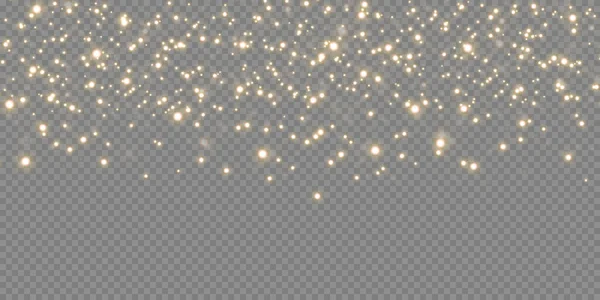 Estrellas Confeti Oro Navidad Están Cayendo Estrellas Brillantes Vuelan Través — Vector de stock