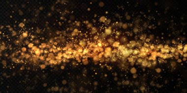 Peri tozunun parıldayan parçacıkları. Sihirli kavram. Soyut şenlik arka planı. Noel arkaplanı. Alan arkaplanı.