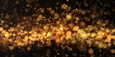Peri tozunun parıldayan parçacıkları. Sihirli kavram. Soyut şenlik arka planı. Noel arkaplanı. Alan arkaplanı.