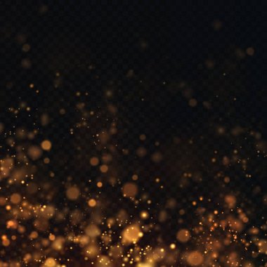 Peri tozunun parıldayan parçacıkları. Sihirli kavram. Soyut şenlik arka planı. Noel arkaplanı. Alan arkaplanı.