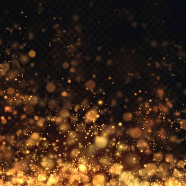 Peri tozunun parıldayan parçacıkları. Sihirli kavram. Soyut şenlik arka planı. Noel arkaplanı. Alan arkaplanı.