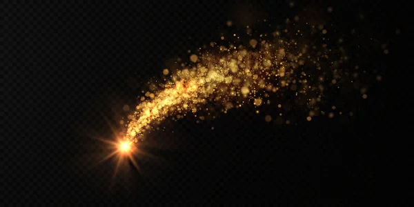クリスマスライトの休日の彗星 魔法の光線 祭りの装飾要素 — ストックベクタ