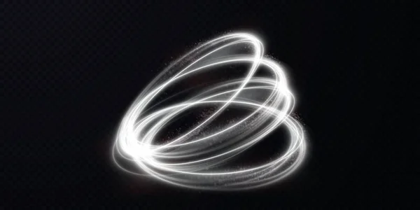 Lignes Lumière Vectorielles Abstraites Tourbillonnant Dans Une Spirale Simulation Lumineuse — Image vectorielle