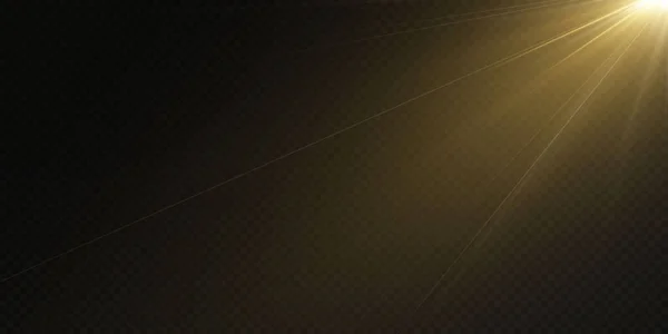 Вектор Света Прожектора Изолирован Прозрачном Фоне Коллекция Векторных Вспышек Света — стоковый вектор