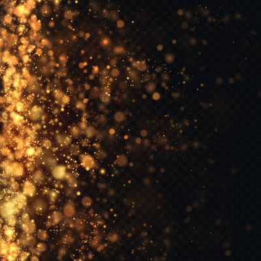 Bokeh ışıkları arka planı etkiler. Parlayan tozun Noel arkaplanı Parlayan bokeh konfetisinin ve tasarımın için kıvılcım dokunun kıvılcımı.