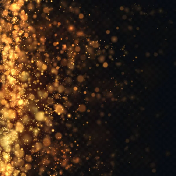 Bokeh ışıkları arka planı etkiler. Parlayan tozun Noel arkaplanı Parlayan bokeh konfetisinin ve tasarımın için kıvılcım dokunun kıvılcımı.