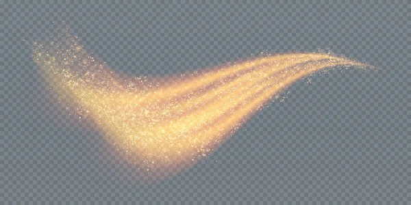 Vánoční Kometa Kouzelná Lesklá Světelná Čára Slavnostní Dekorační Prvek — Stockový vektor