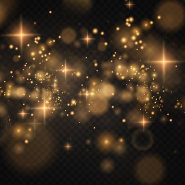 Bokeh ışıkları arka planı etkiler. Parlayan tozun Noel arkaplanı Parlayan bokeh konfetisinin ve tasarımın için kıvılcım dokunun kıvılcımı.
