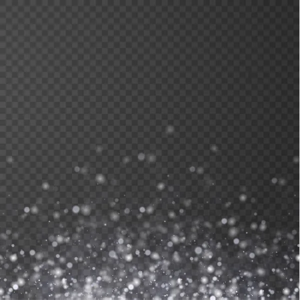 Fond Noël Poussière Brillante Confettis Bokeh Lumineux Noël Texture Superposition — Image vectorielle