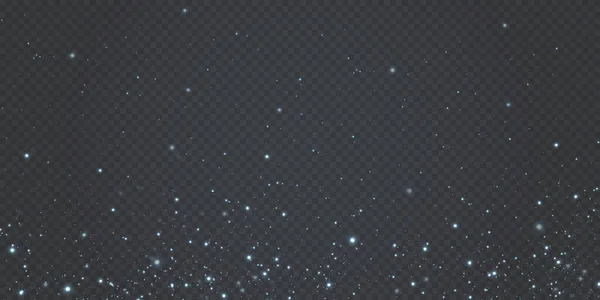 Étoiles brillantes volent à travers le ciel nocturne au milieu du — Image vectorielle