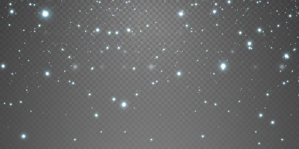 Étoiles brillantes volent à travers le ciel nocturne au milieu du — Image vectorielle