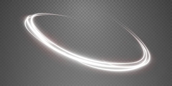 Linee Luminose Bianche Velocità Effetto Luminoso Luminoso Linee Movimento Astratte — Vettoriale Stock