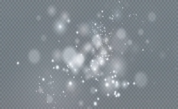 Fondo Navidad Polvo Brillante Navidad Brillante Confeti Bokeh Textura Superposición — Archivo Imágenes Vectoriales