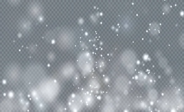 Fondo Navidad Polvo Brillante Navidad Brillante Confeti Bokeh Textura Superposición — Vector de stock