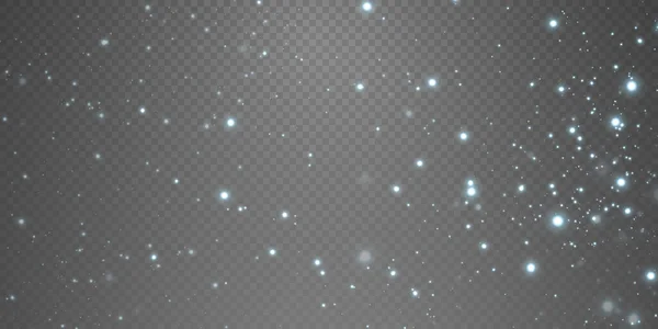 Poussière Étincelante Bleue Avec Étoiles Étincelantes Bleues Sur Fond Transparent — Image vectorielle