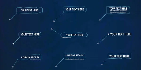 Лідер Футуристичного Стилю Називає Hud Сучасні Цифрові Шаблони Застосовні Компонування — стоковий вектор