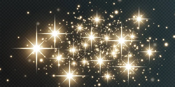 Bokeh Lumière Lumière Effet Arrière Plan Fond Noël Poussière Brillante — Image vectorielle