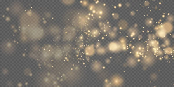 Bokeh Luces Efecto Fondo Fondo Navidad Polvo Brillante Navidad Brillante — Vector de stock