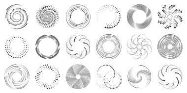 Yuvarlak şekillerin vektör çizimi
