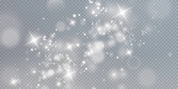 Celebração Natal Estrelas Confete Estão Caindo Estrelas Brilhantes Voar Através — Vetor de Stock
