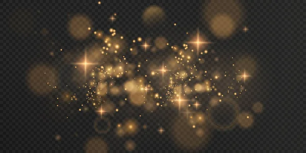 Bokeh Licht Lichter Effekt Hintergrund Weihnachten Hintergrund Von Leuchtendem Staub — Stockvektor
