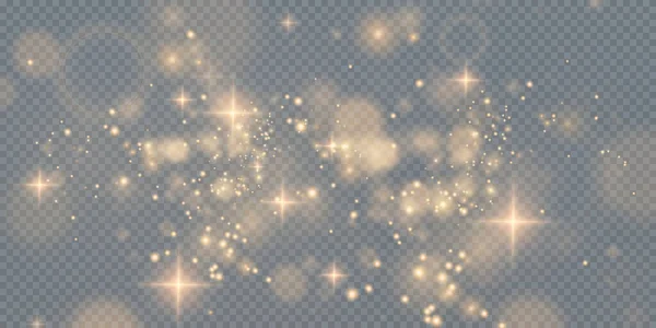 Bokeh Lumière Lumière Effet Arrière Plan Fond Noël Poussière Brillante — Image vectorielle