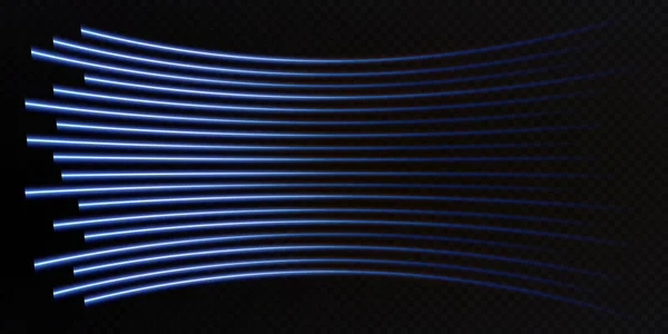 Eine Reihe Von Geschwindigkeitslinien Isolieren Den Hintergrund Transparent Sammlung Von — Stockvektor