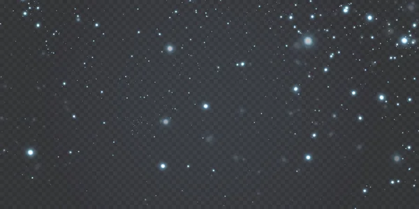 Weihnachtsfeier Konfetti Sterne Fallen Leuchtende Sterne Fliegen Über Den Nachthimmel — Stockvektor