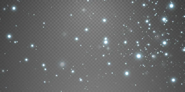 Рождественские Конфетти Звезды Падают Сияющие Звезды Летают Ночному Небу Среди — стоковый вектор