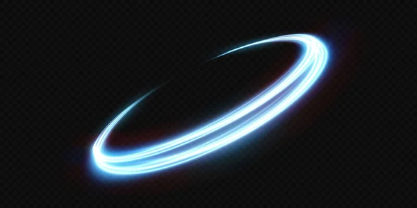 Світла Неонова Хвиляста Лінія Світла Прозорому Фоні Неонове Світло Електричне — стоковий вектор