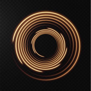 Açık sarı yarım ton çizgileri koleksiyonu. radyal altın vektör çizgileri. Vektör illüstrasyonu