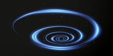 Açık mavi Twirl. Mavi Twirl 'ün kıvrımlı ışık efekti. Vektör illüstrasyonu