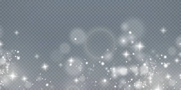 Bokeh Light Lights Effect Background White Png Dust Light Christmas — Stock vektor