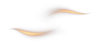 Golden spiral with a luminous effect. Radiant vortex lines on a transparent background a stock illustration