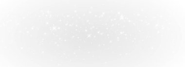 Glowing light effect with numerous glitter particles on a transparent background. Vector starry cloud with shimmering dust. 